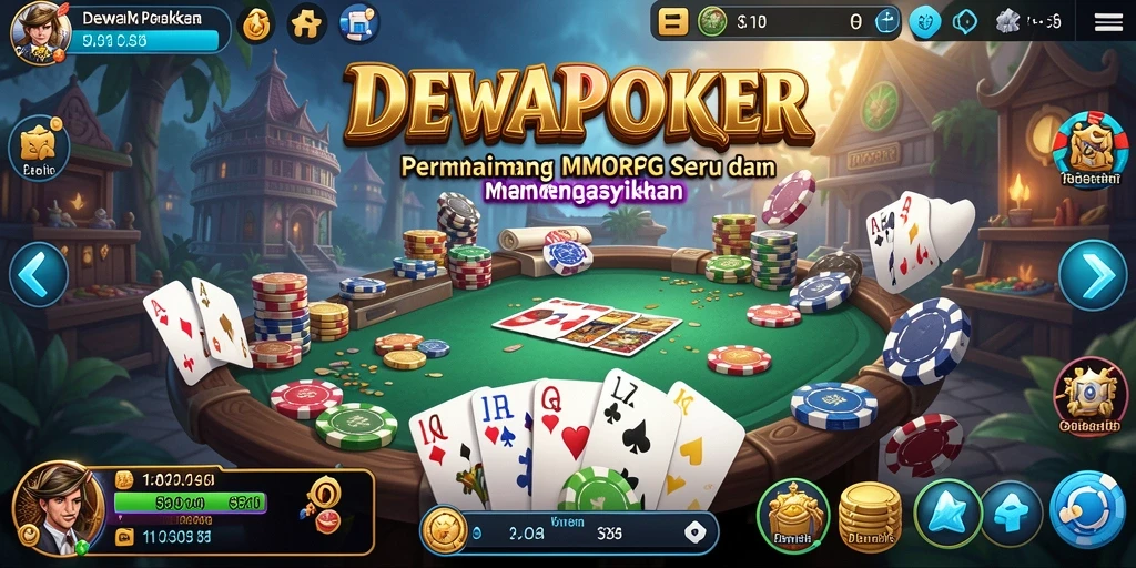 Tampilan gameplay <strong>DEWAPOKER</strong> yang seru dan interaktif.