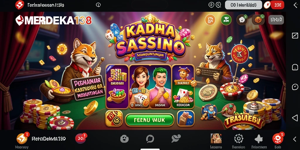 Screenshot gameplay MERDEKA138 yang menampilkan kegembiraan permainan Kasino.