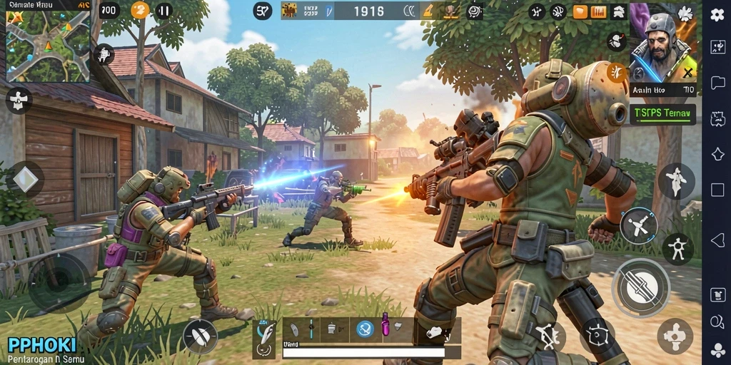 Tangkapan layar gameplay seru dari PPHOKI yang menunjukkan aksi pertarungan.